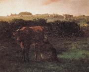 Jean Francois Millet Peasant shove milk oil on canvas